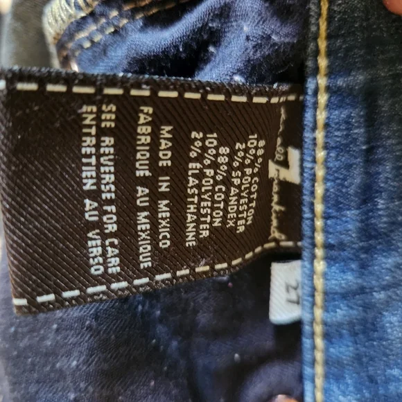 7 FOR ALL MANDKIND Straight Leg Crop Size 27 - Picture 9 of 13